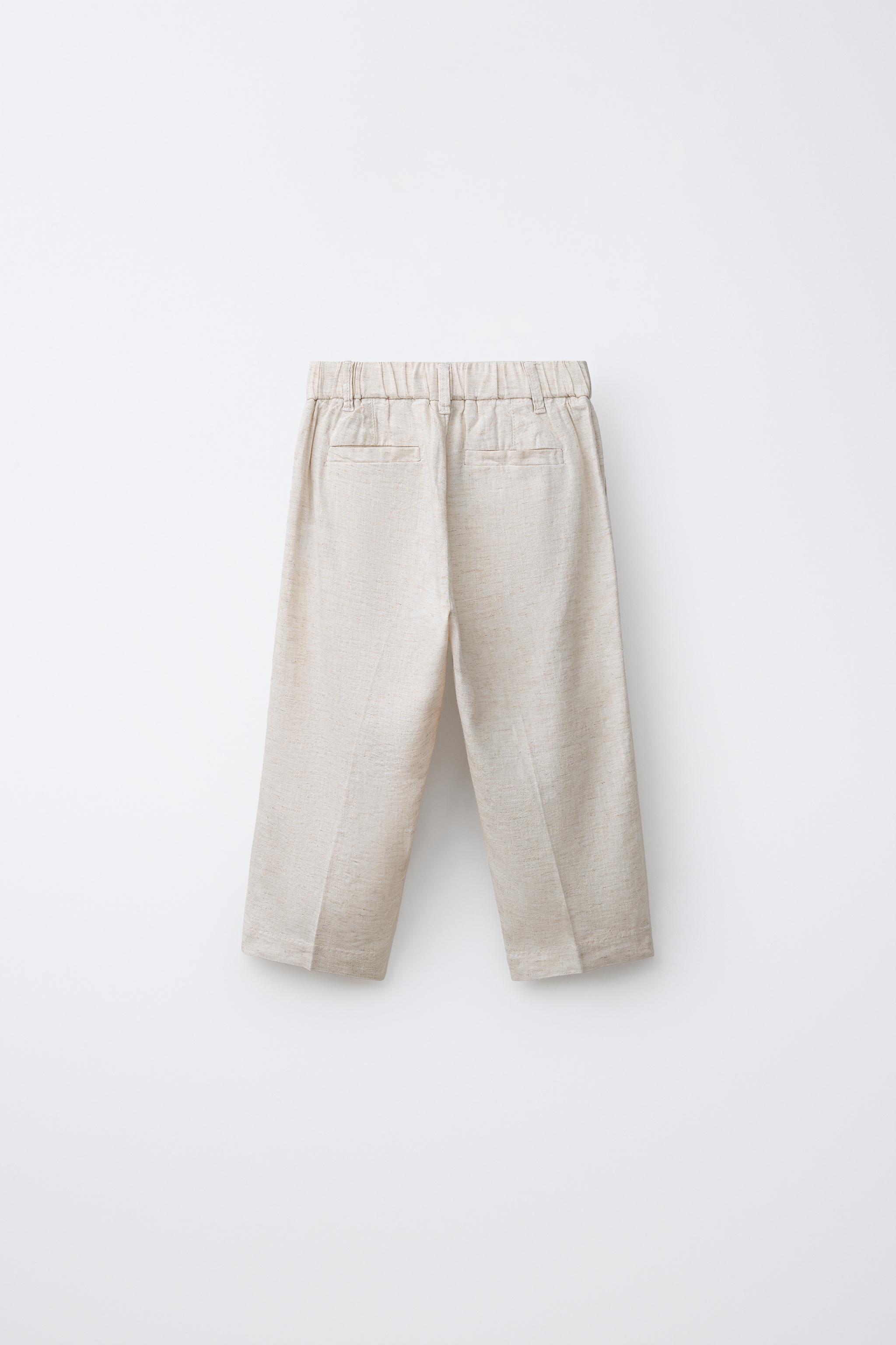 LINEN BLEND SUIT PANTS